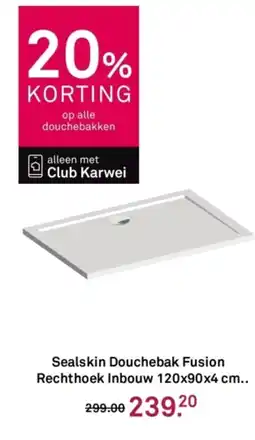 Karwei Sealskin Douchebak Fusion Rechthoek Inbouw aanbieding