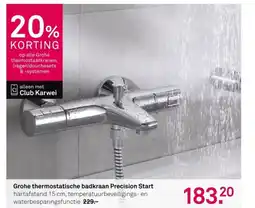 Karwei Grohe thermostatische badkraan Precision Start aanbieding