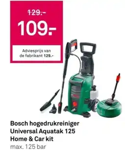 Karwei Bosch hogedrukreiniger Universal Aquatak 125 Home & Car kit aanbieding