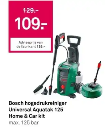Karwei Bosch hogedrukreiniger Universal Aquatak 125 Home & Car kit aanbieding