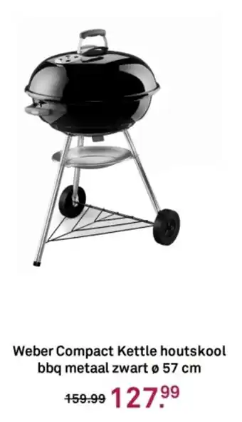 Karwei Weber Compact Kettle houtskool bbq metaal zwar aanbieding