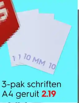 HEMA 3-pak schriften A4 geruit aanbieding