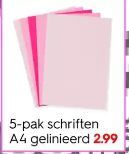 HEMA 5-pak schriften A4 gelinieerd aanbieding