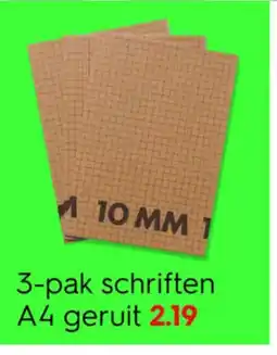 HEMA 3-pak schriften A4 geruit aanbieding