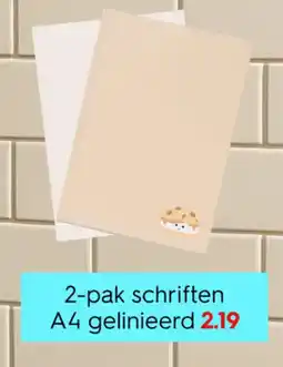 HEMA 2-pak schriften A4 gelinieerd aanbieding