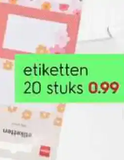 HEMA etiketten aanbieding