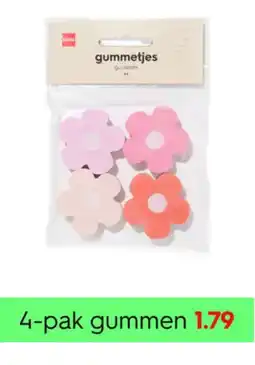 HEMA 4-pak gummen aanbieding