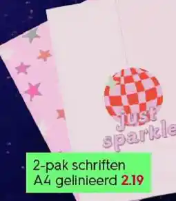 HEMA 2-pak schriften A4 gelinieerd aanbieding