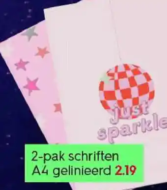 HEMA 2-pak schriften A4 gelinieerd aanbieding