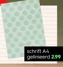 HEMA schrift A4 gelinieerd aanbieding