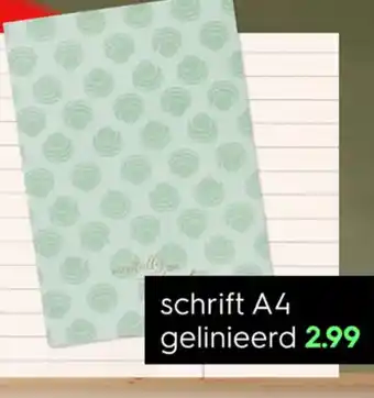 HEMA schrift A4 gelinieerd aanbieding