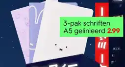 HEMA 3-pak schriften A5 gelinieerd aanbieding