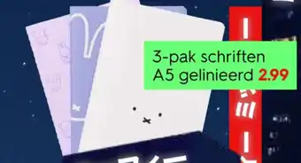 HEMA 3-pak schriften A5 gelinieerd aanbieding