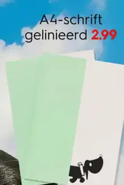 HEMA A4-schrift gelinieerd aanbieding