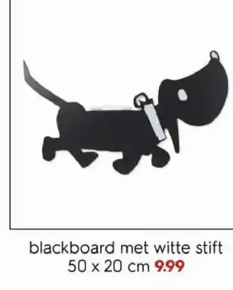 HEMA blackboard met witte stift aanbieding