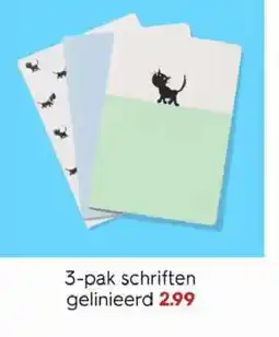 HEMA 3-pak schriften gelinieerd aanbieding