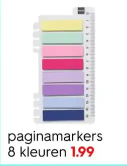 HEMA paginamarkers 8 kleuren aanbieding