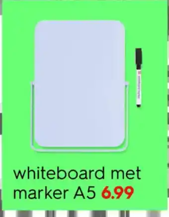 HEMA whiteboard met marker A5 aanbieding