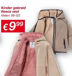 Kik Kinder gebreid fleece vest aanbieding