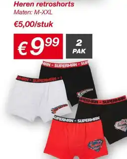 Kik Heren retroshorts aanbieding