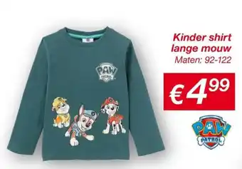 Kik Kinder shirt lange mouw aanbieding