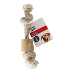 Van Cranenbroek Hondenspeelgoed Java hout 1 blok+touw bruin S FP aanbieding