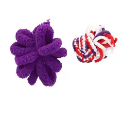 Van Cranenbroek Kattenspeeltje active rope rood/paars Kong aanbieding