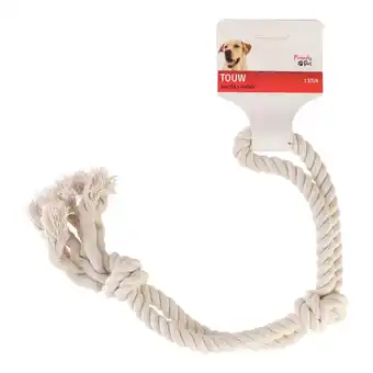 Van Cranenbroek Touw hond wit halter 2 knoop FP aanbieding