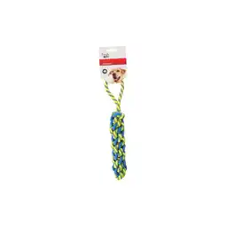 Van Cranenbroek Hondenspeelgoed trektouw S blauw/geel 38cm FP aanbieding