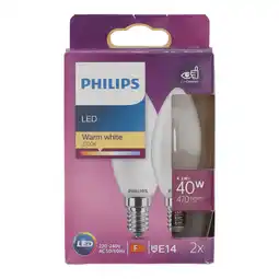Van Cranenbroek Lamp LED kaars 40W E14 duo Philips aanbieding