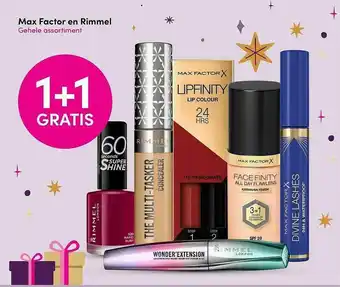 DA Max Factor En Rimmel 1+1 Gratis aanbieding