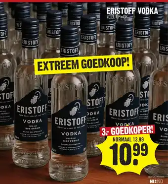 Super Dirck 3 Eristoff vodka aanbieding
