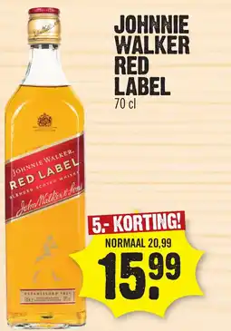 Super Dirck 3 Johnnie walker red label aanbieding