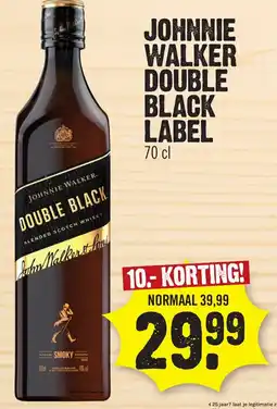Super Dirck 3 Johnnie walker double black label aanbieding