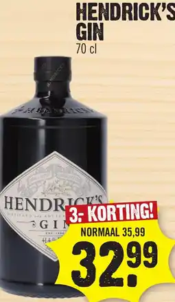 Super Dirck 3 Hendrick's gin aanbieding