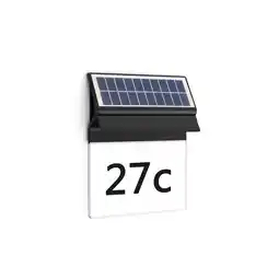 Praxis Philips solar wandlamp Enkara zwart huisnummer 0,2W aanbieding