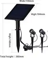 Bol.com Solar Tuinverlichting - Set van 2 Prikspots - Warmwit - Op Zonne Energie - Dag-nacht Sensor aanbieding