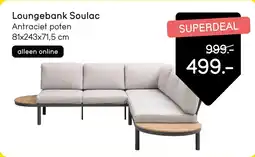 Leen Bakker Loungebank Soulac aanbieding