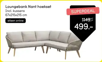 Leen Bakker Loungebank Nant hoekset aanbieding