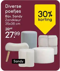 Leen Bakker Diverse poefjes aanbieding