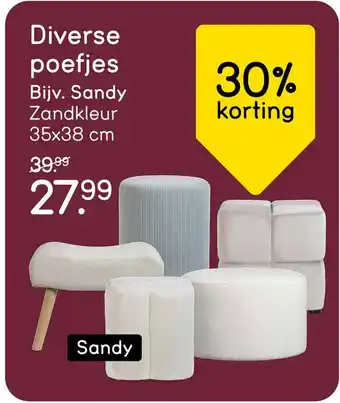 Leen Bakker Diverse poefjes aanbieding