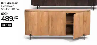 Leen Bakker Dressoir lichtbruin aanbieding