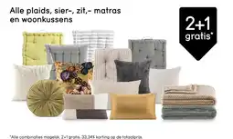 Leen Bakker Alle plaids, sier, zit, matras en woonkussens aanbieding