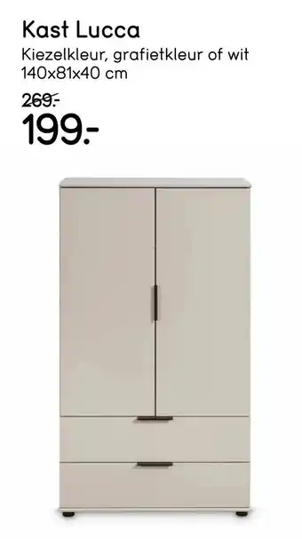 Leen Bakker Kast Lucca aanbieding