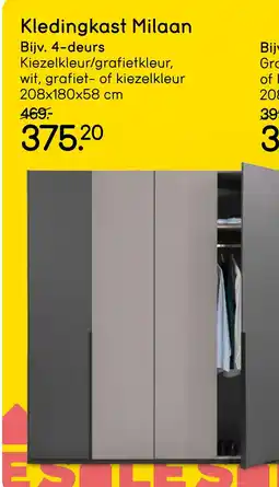 Leen Bakker Kledingkast Milaan aanbieding