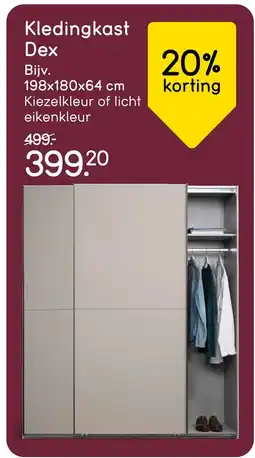 Leen Bakker Kledingkast Dex aanbieding