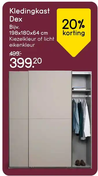Leen Bakker Kledingkast Dex aanbieding