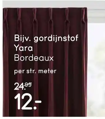 Leen Bakker Gordijnstof Yara Bordeaux aanbieding