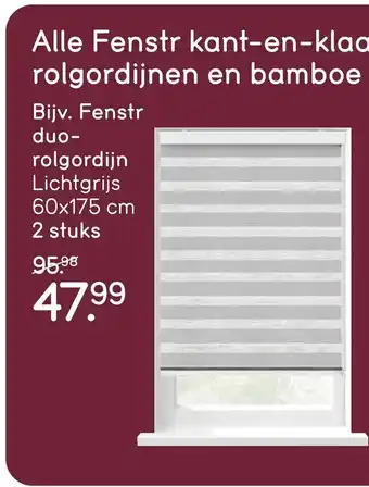 Leen Bakker Alle Fenstr kant-en-klaar (duo) rolgordijnen en bamboe rolgordijnen aanbieding
