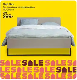 Leen Bakker Bed Dex Bijv. kiezelkleur of licht eikenkleur aanbieding